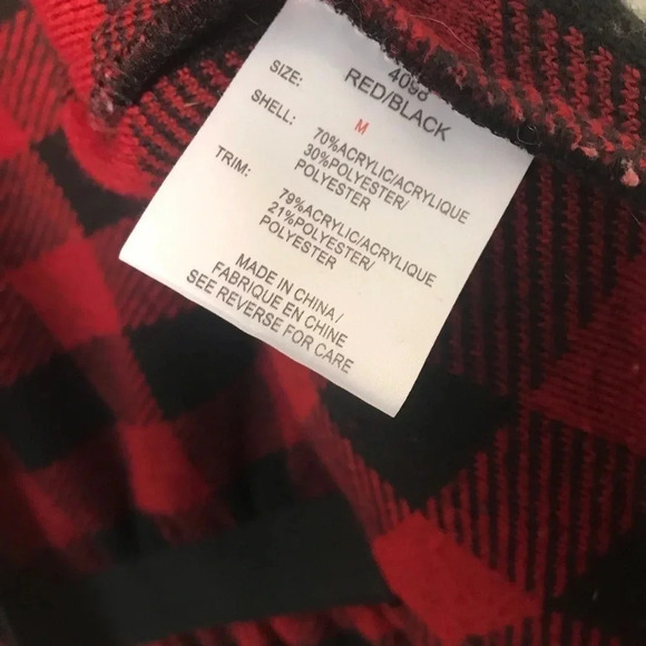 Woolrich Buffalo plaid zip up vest‎ red black medium - Picture 6 of 10